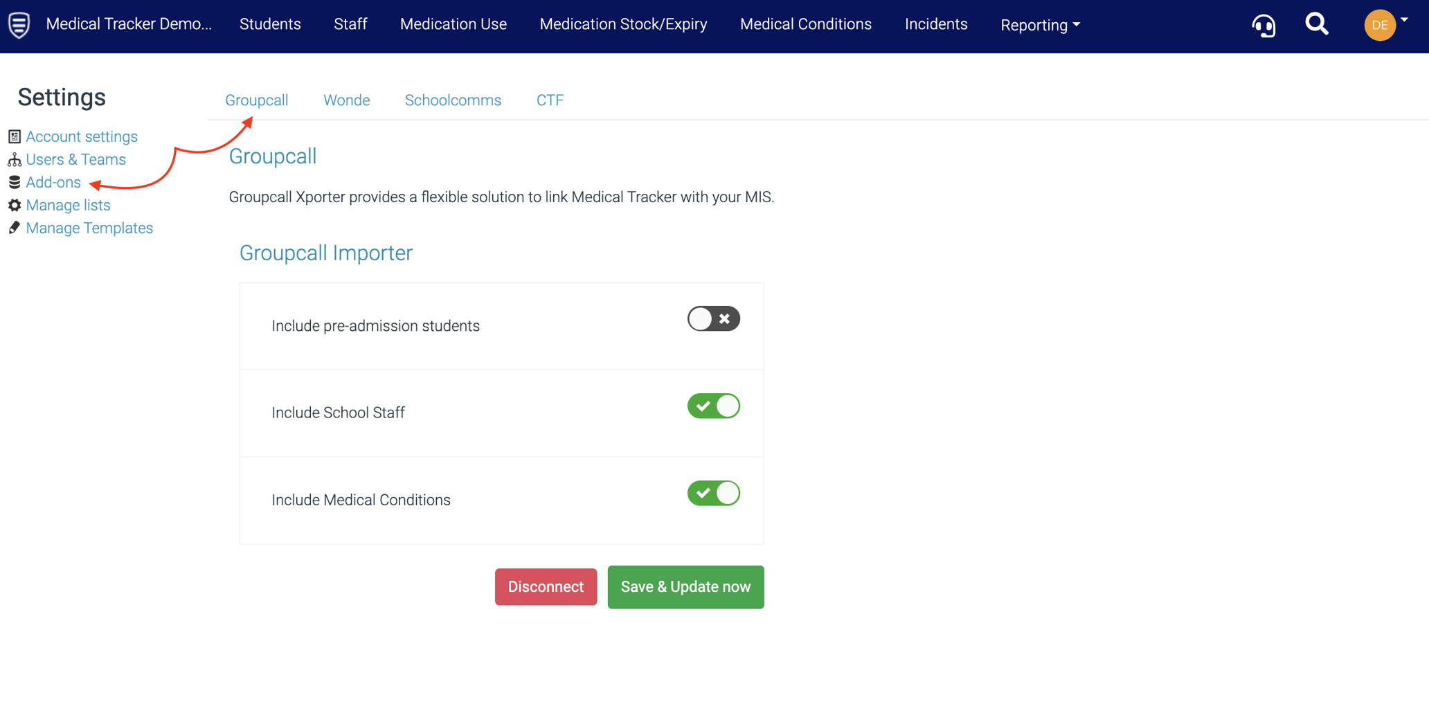 Importing data into Medical Tracker