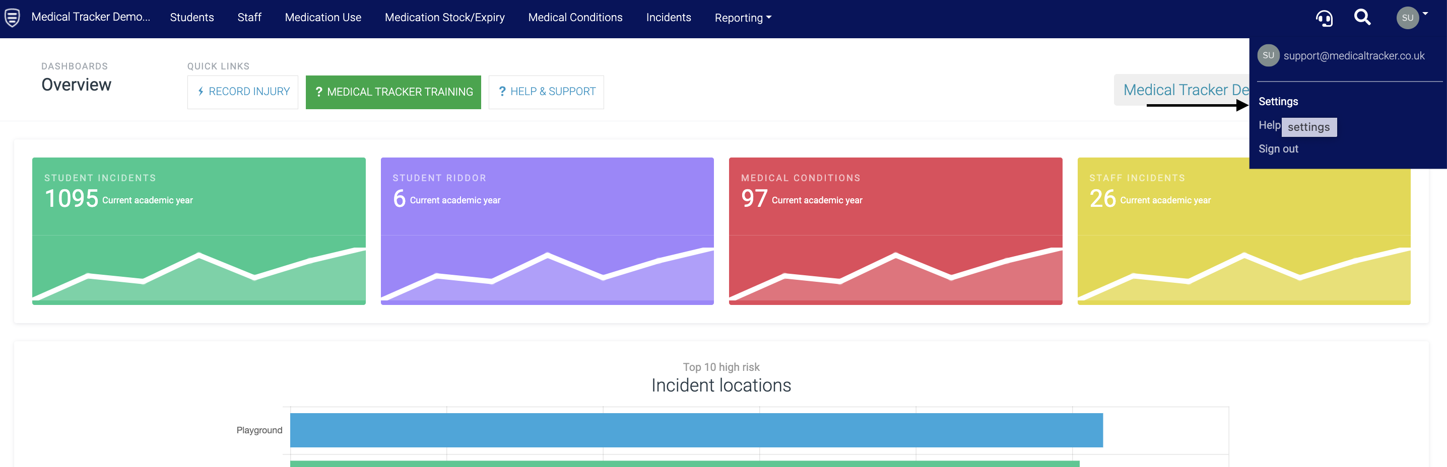 How do I delete users in Medical Tracker?