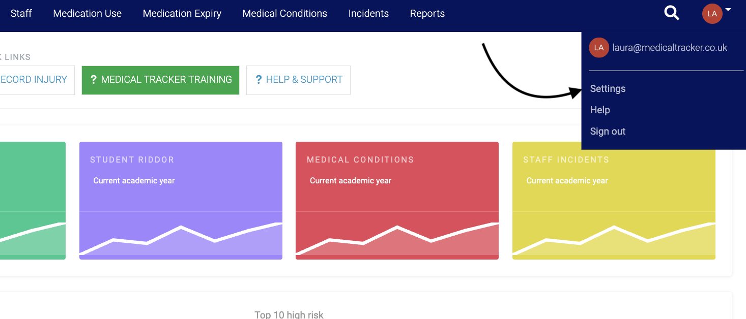 How do I delete users in Medical Tracker?